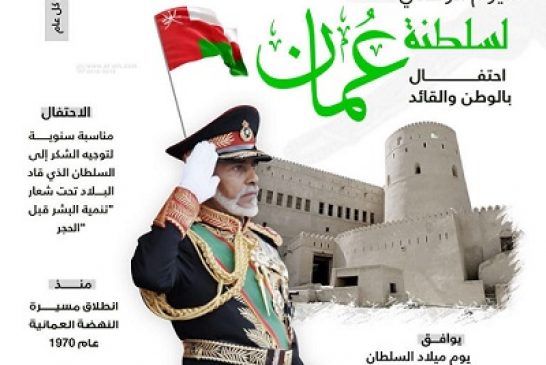 رسالة تهنئة إلى سلطنة عمان الحبيبة، بمناسبة يومهم الوطني من المستشار الدكتور/ خالد السلامي